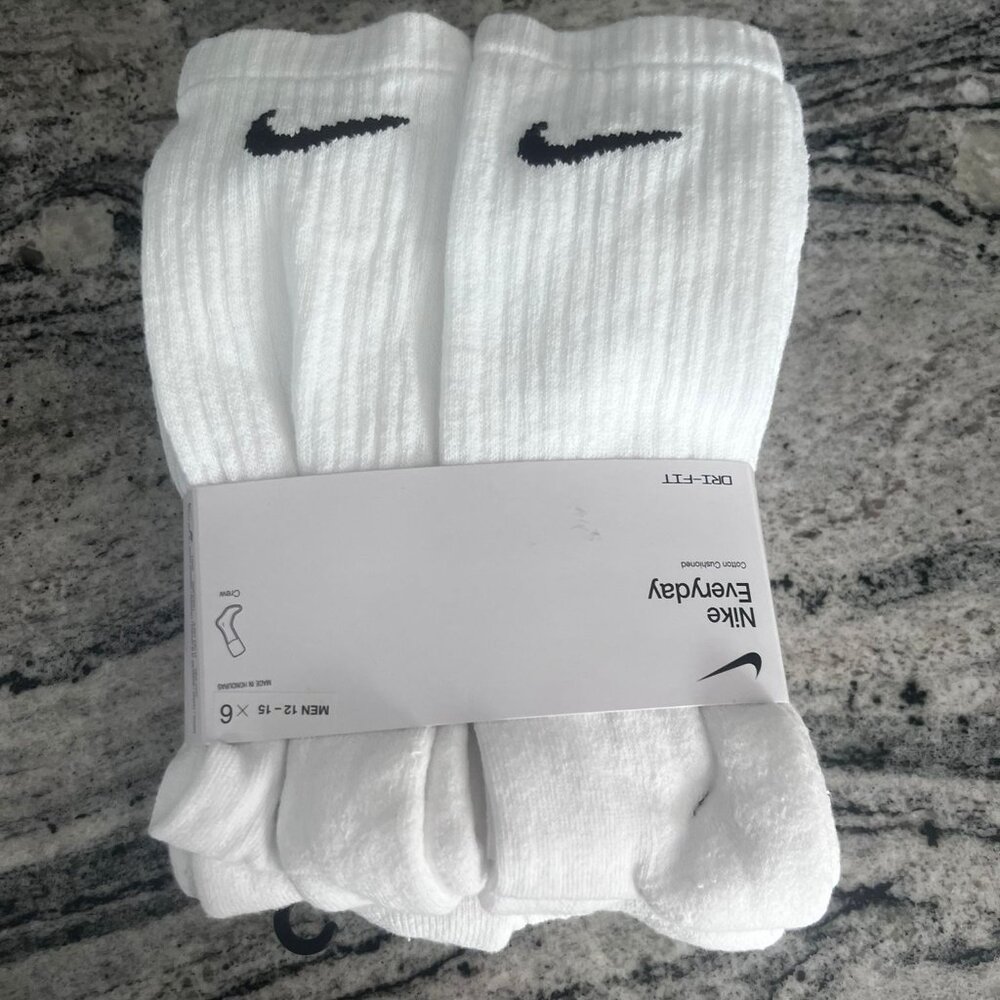 Nike everyday cotton cushioned dry fit socks mens 12-15 (6 pairs) - Picture 4 of 5